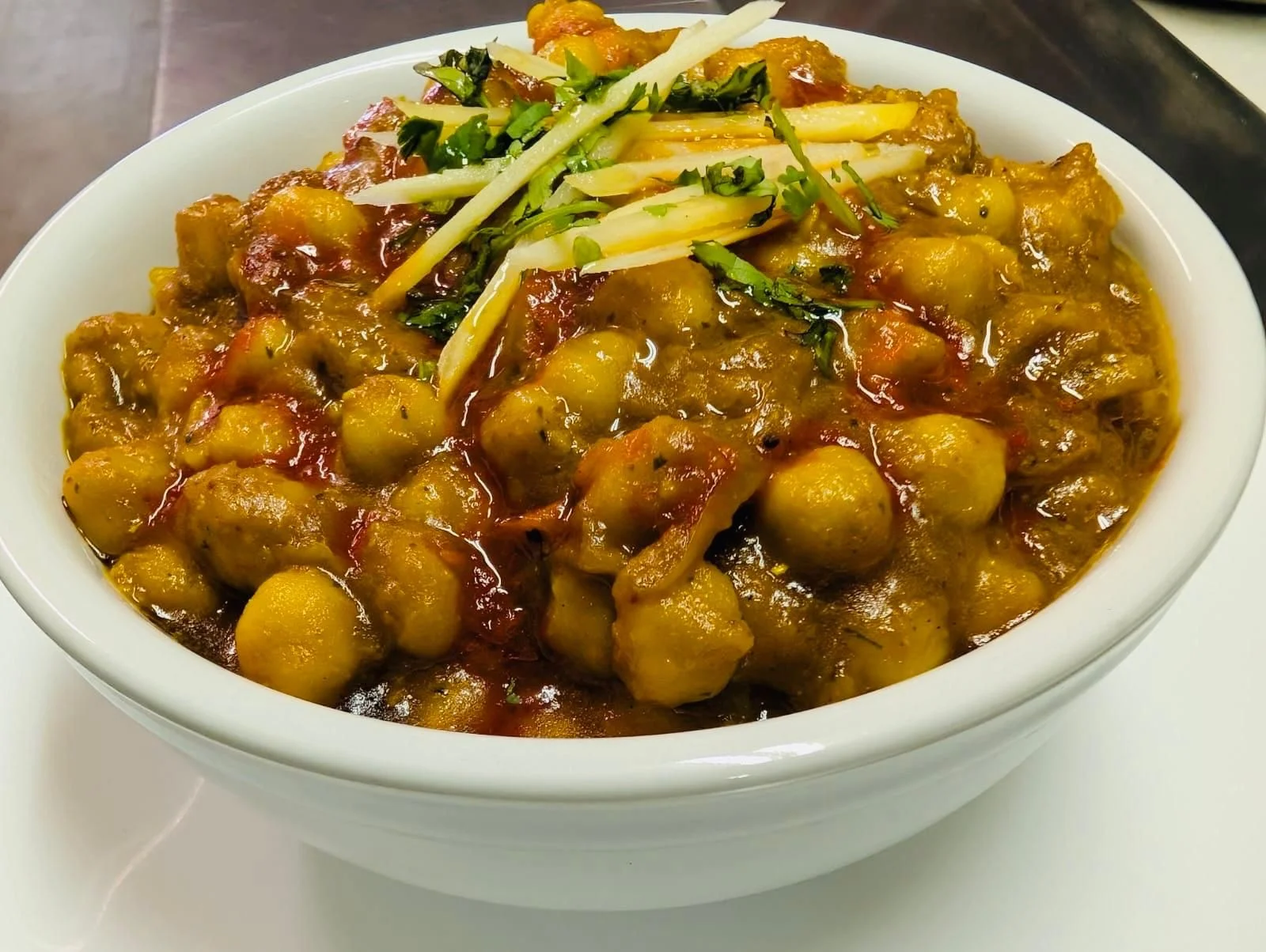 Chana Masala London Ontario - Vegan chickpea curry at Rang Mahal Indian restaurant